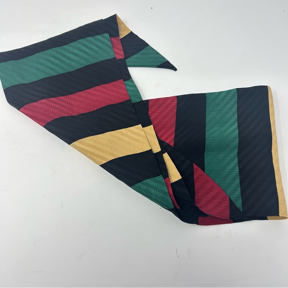 Michaele Vollbracht Late 70s Early 80s Silk Set Blouse‎ M Skirt 10 Scarf Vintage - Picture 11 of 16